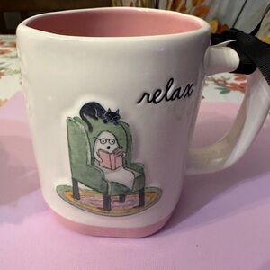 Relax Mug with Cat and Chair Design